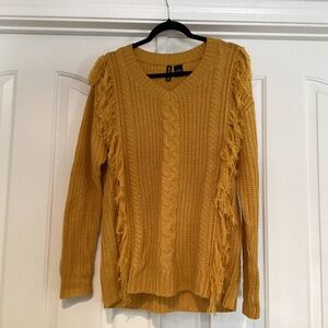 Kristin Nicole Women Fringe Sweater, Size Large, Color Orange